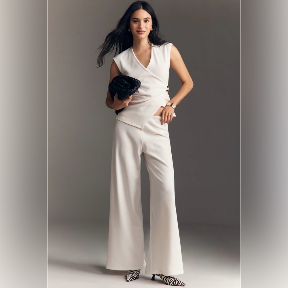 Anthropologie Maeve Knit Wide-Leg Pull-On Pants NWT